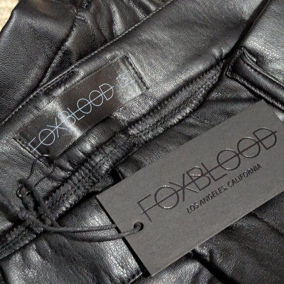 Foxblood Faux Leather Shorts Pockets Black Small - Picture 5 of 6